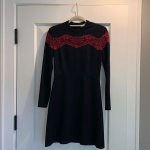 SANDRO • NAVY BLUE JAISY DRESS •